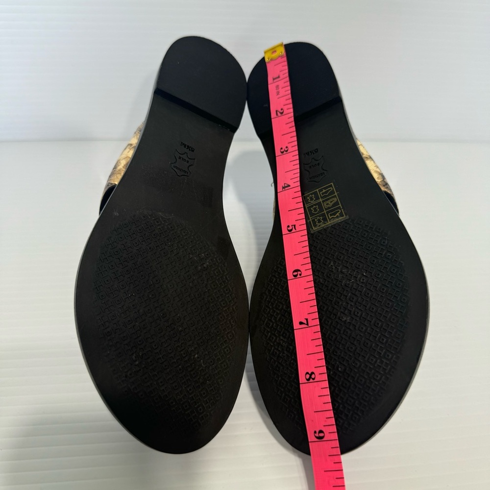 Tory Burch Patos Disk Thong Woven Leather Sandals Size 5 1/2 - Picture 10 of 12